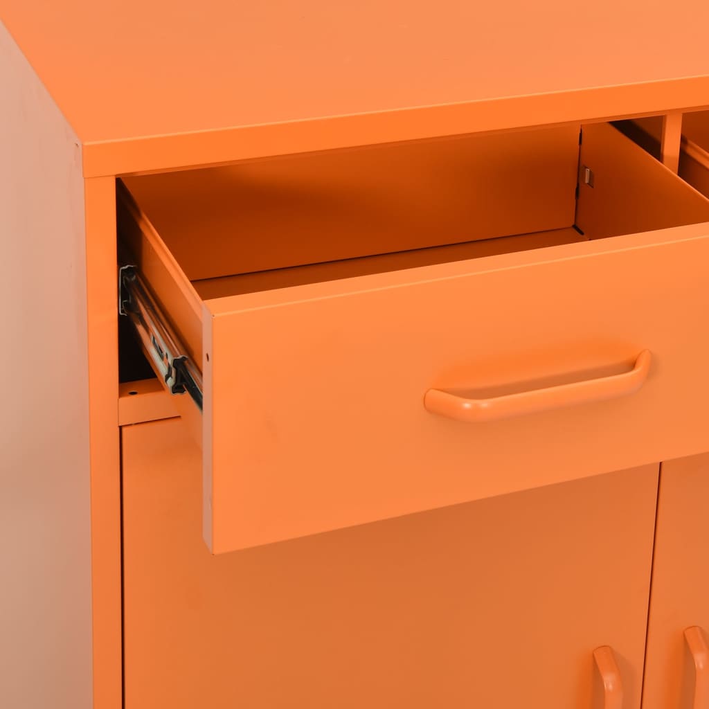 Armoire de rangement Orange 80x35x101,5 cm Acier - XIOS