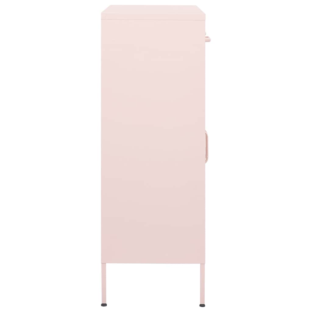 Armoire de rangement Rose 80x35x101,5 cm Acier