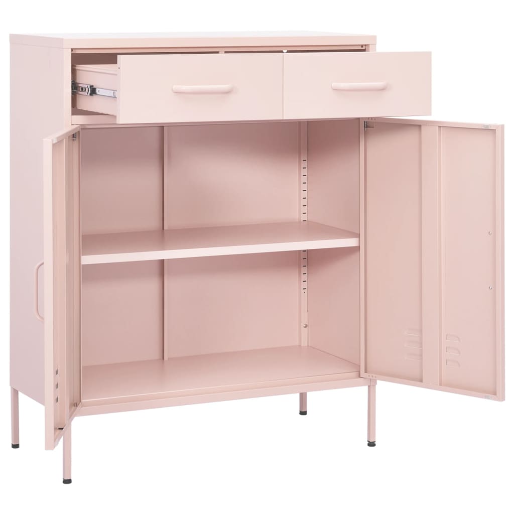 Armoire de rangement Rose 80x35x101,5 cm Acier - XIOS