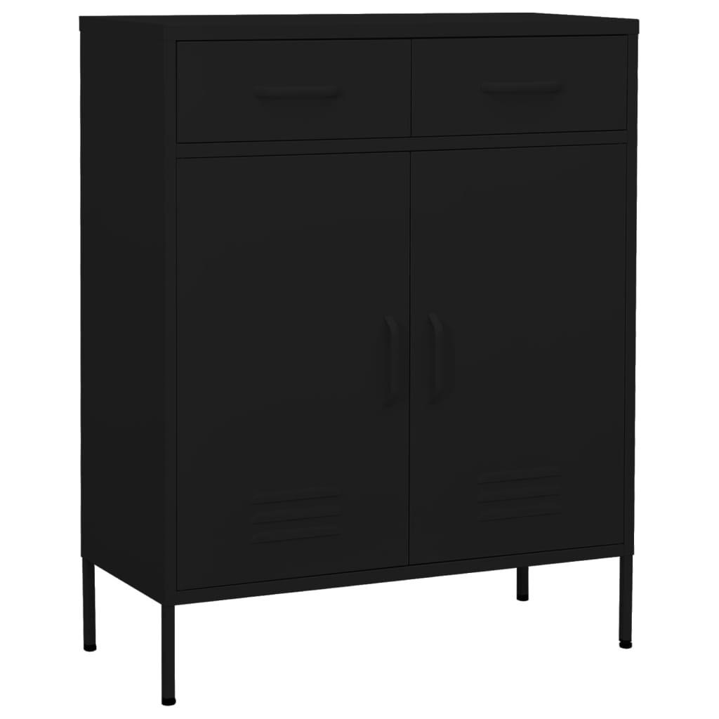 Armoire de rangement Noir 80x35x101,5 cm Acier - XIOS