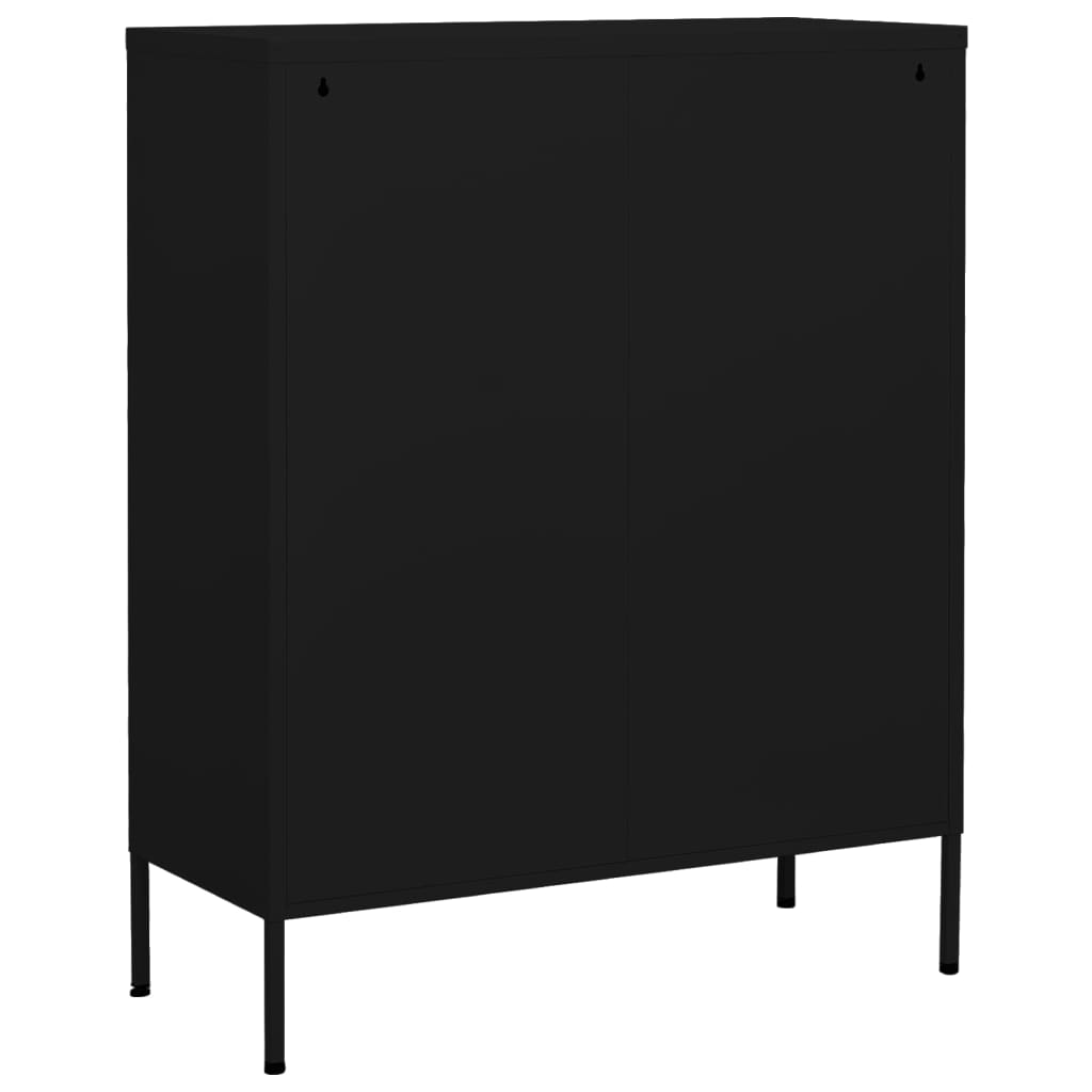 Armoire de rangement Noir 80x35x101,5 cm Acier - XIOS