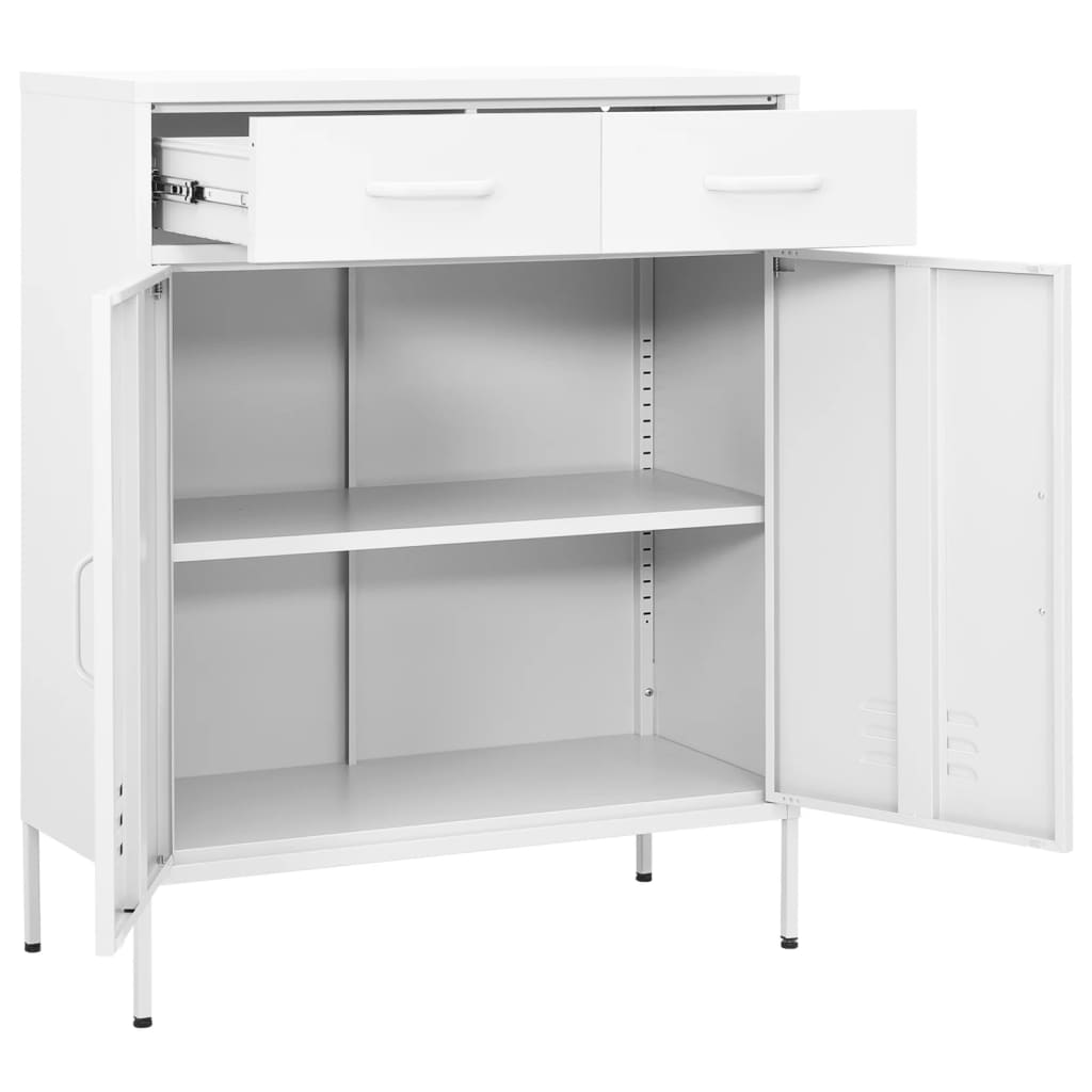 Armoire de rangement Blanc 80x35x101,5 cm Acier - XIOS