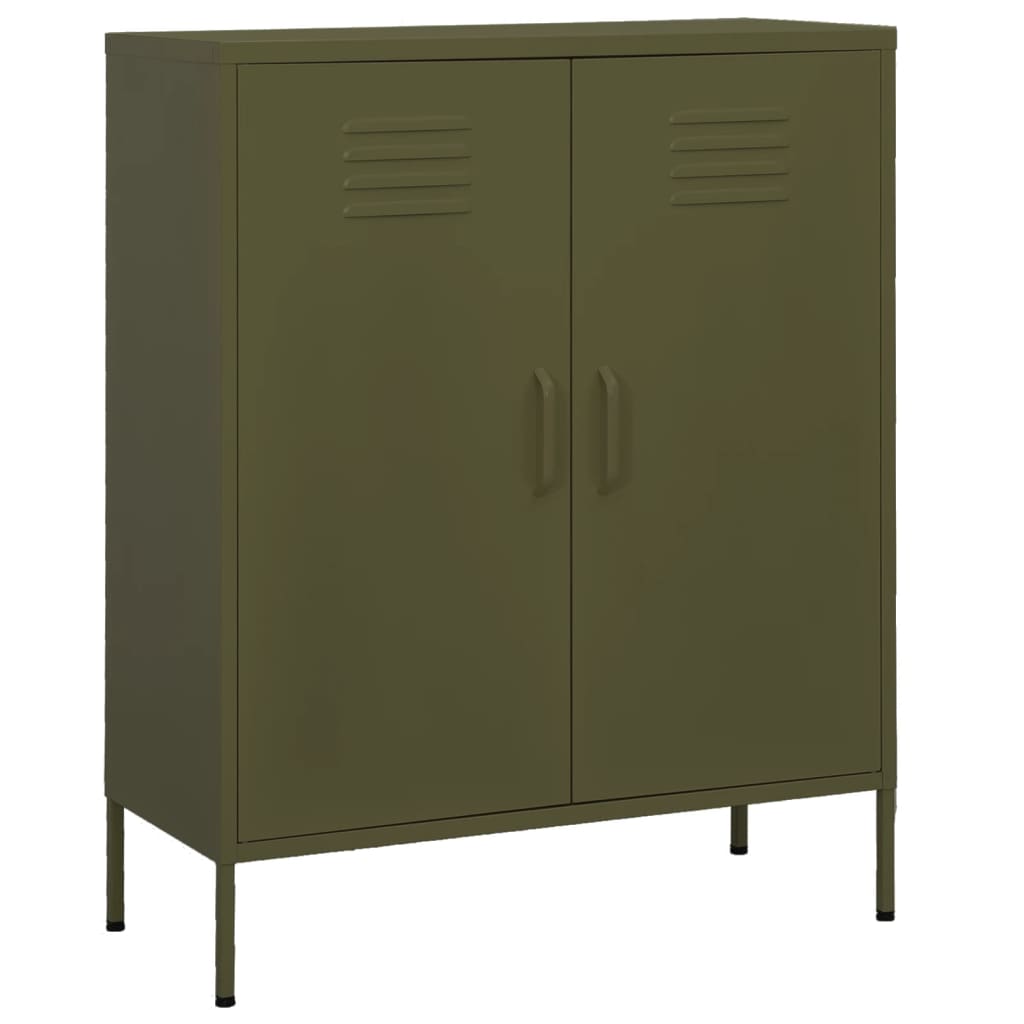 Armoire de rangement Vert olive 80x35x101,5 cm Acier - XIOS