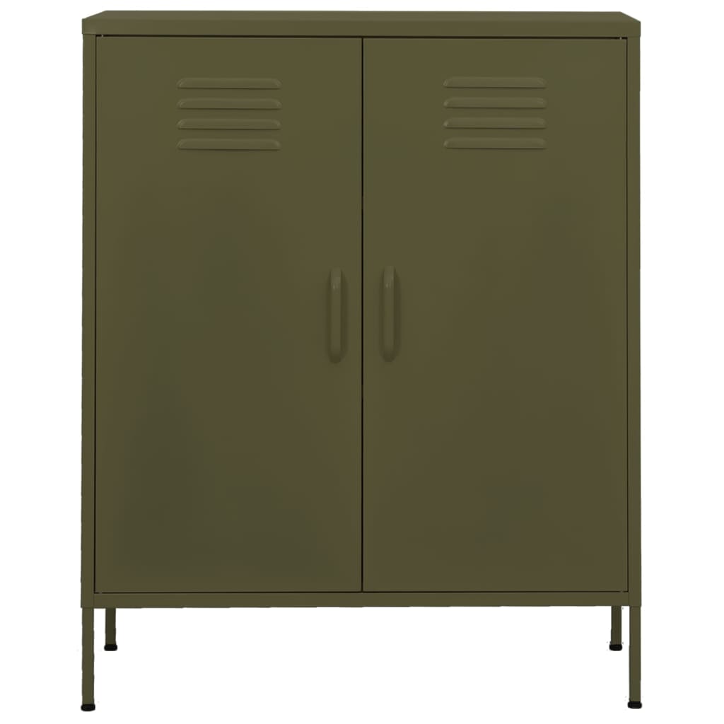 Armoire de rangement Vert olive 80x35x101,5 cm Acier - XIOS