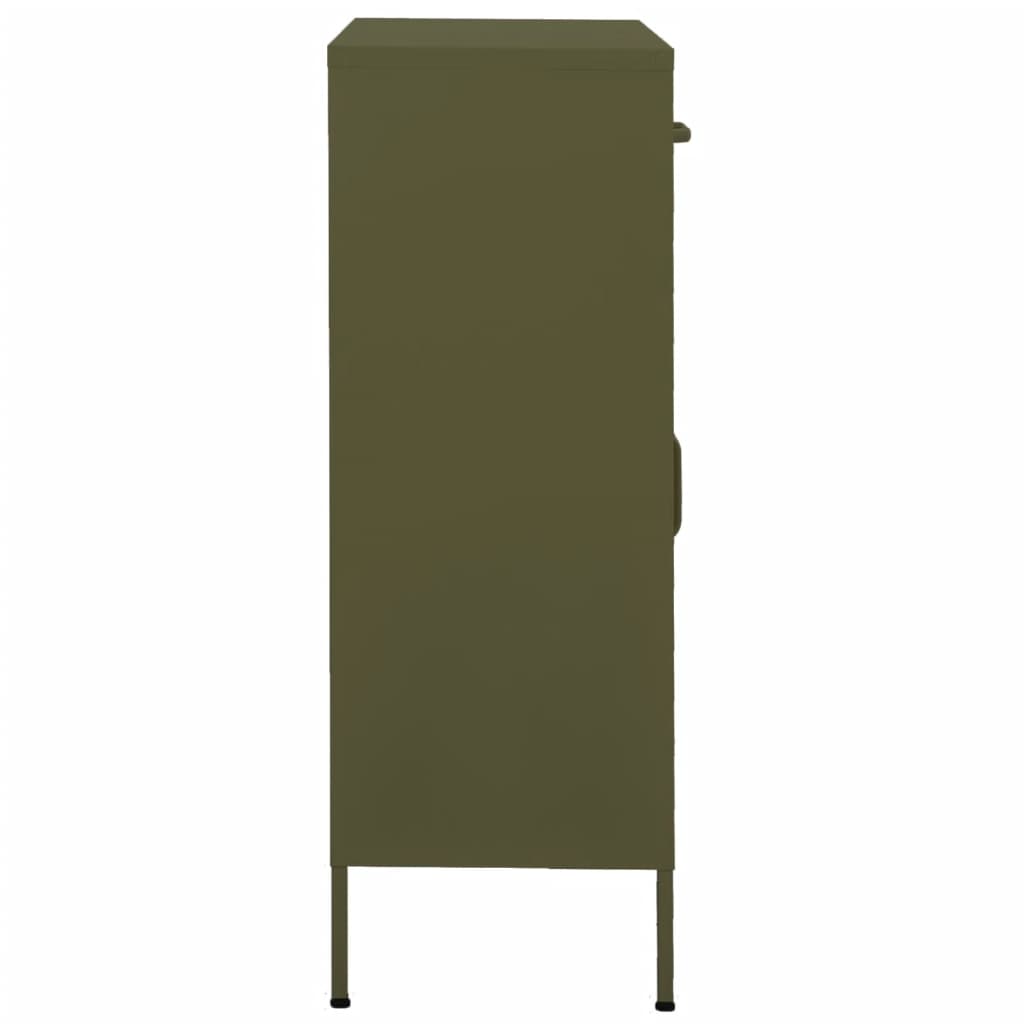 Armoire de rangement Vert olive 80x35x101,5 cm Acier - XIOS