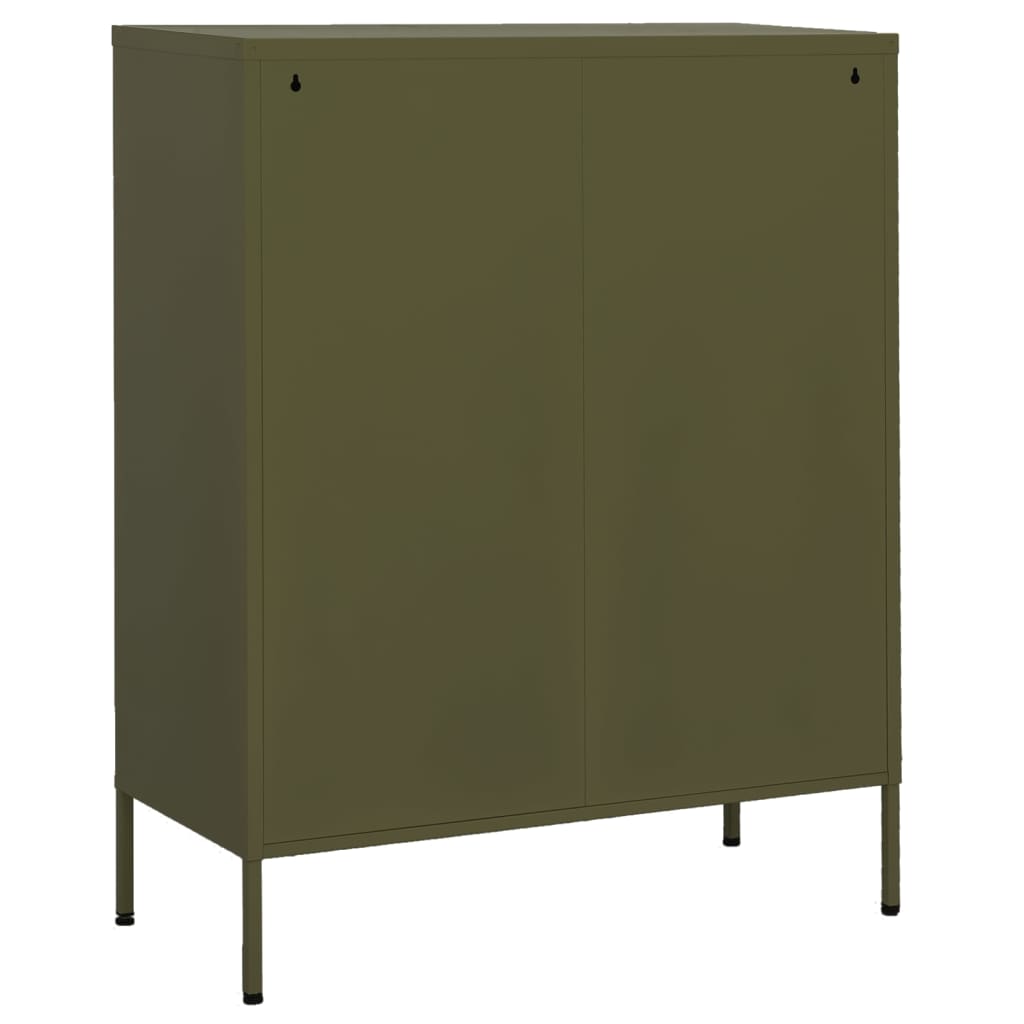 Armoire de rangement Vert olive 80x35x101,5 cm Acier - XIOS