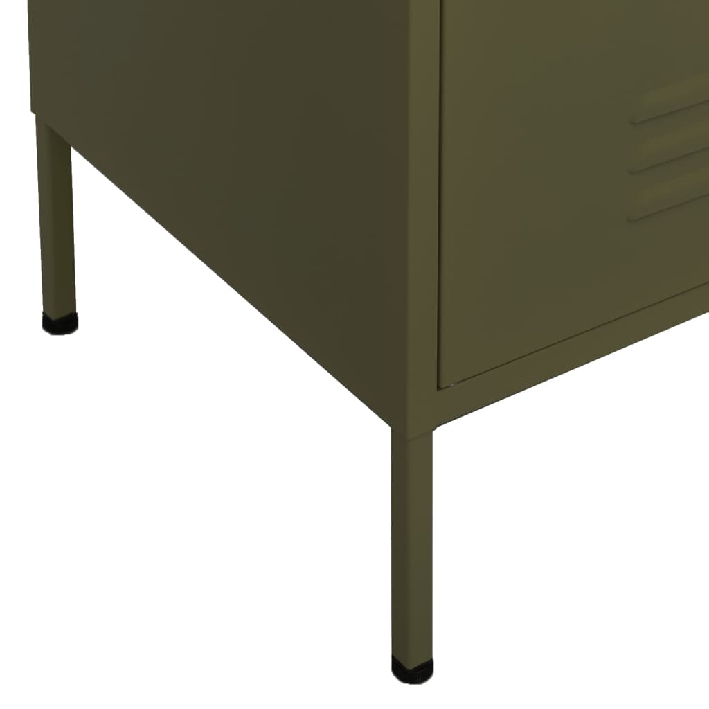 Armoire de rangement Vert olive 80x35x101,5 cm Acier - XIOS