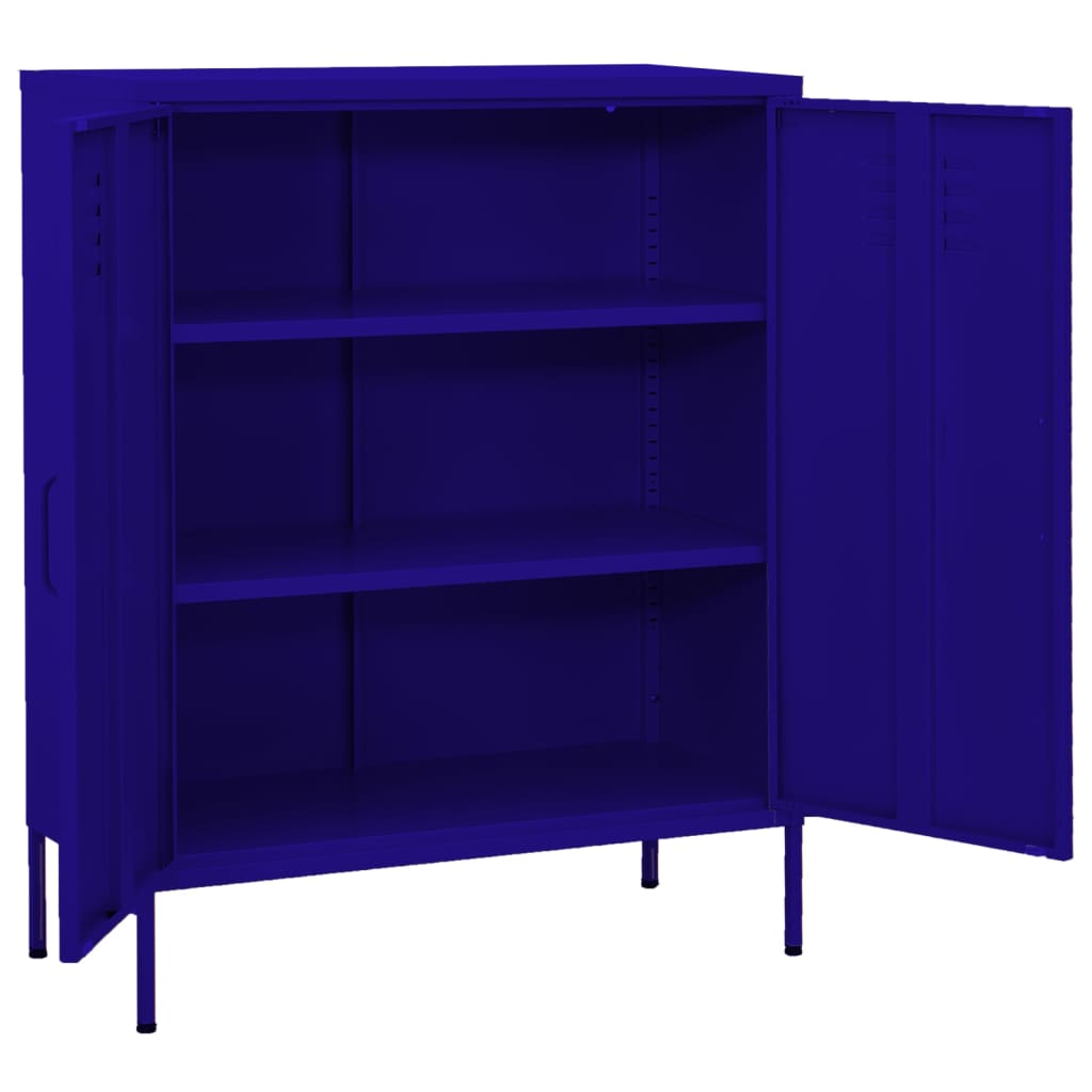 Armoire de rangement Bleu marine 80x35x101,5 cm Acier - XIOS