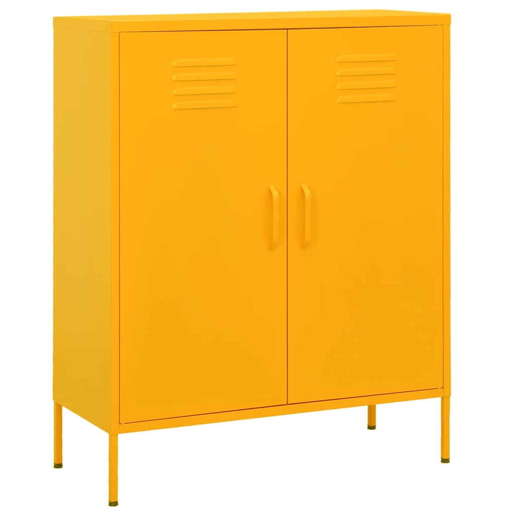 Armoire de rangement Jaune moutarde 80x35x101,5 cm Acier - XIOS