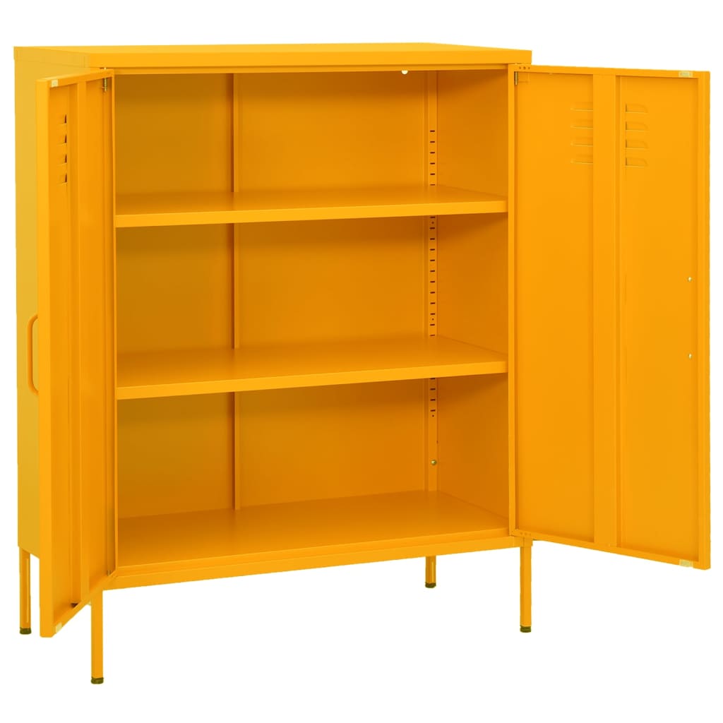 Armoire de rangement Jaune moutarde 80x35x101,5 cm Acier - XIOS