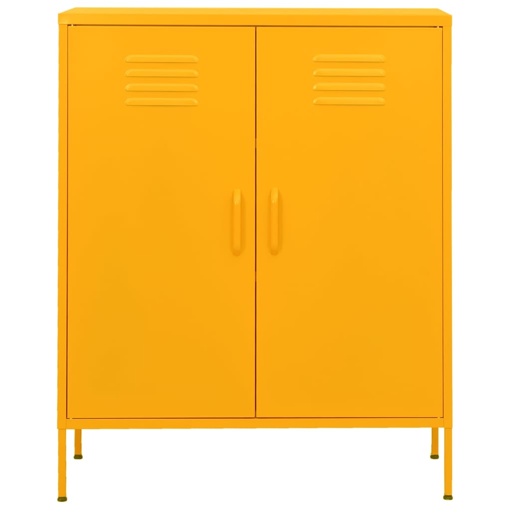 Armoire de rangement Jaune moutarde 80x35x101,5 cm Acier - XIOS