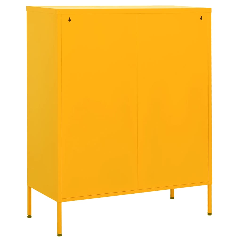 Armoire de rangement Jaune moutarde 80x35x101,5 cm Acier - XIOS