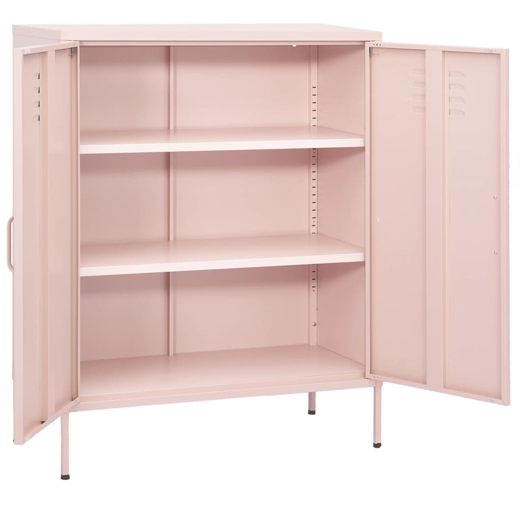 Armoire de rangement Rose 80x35x101,5 cm Acier - XIOS