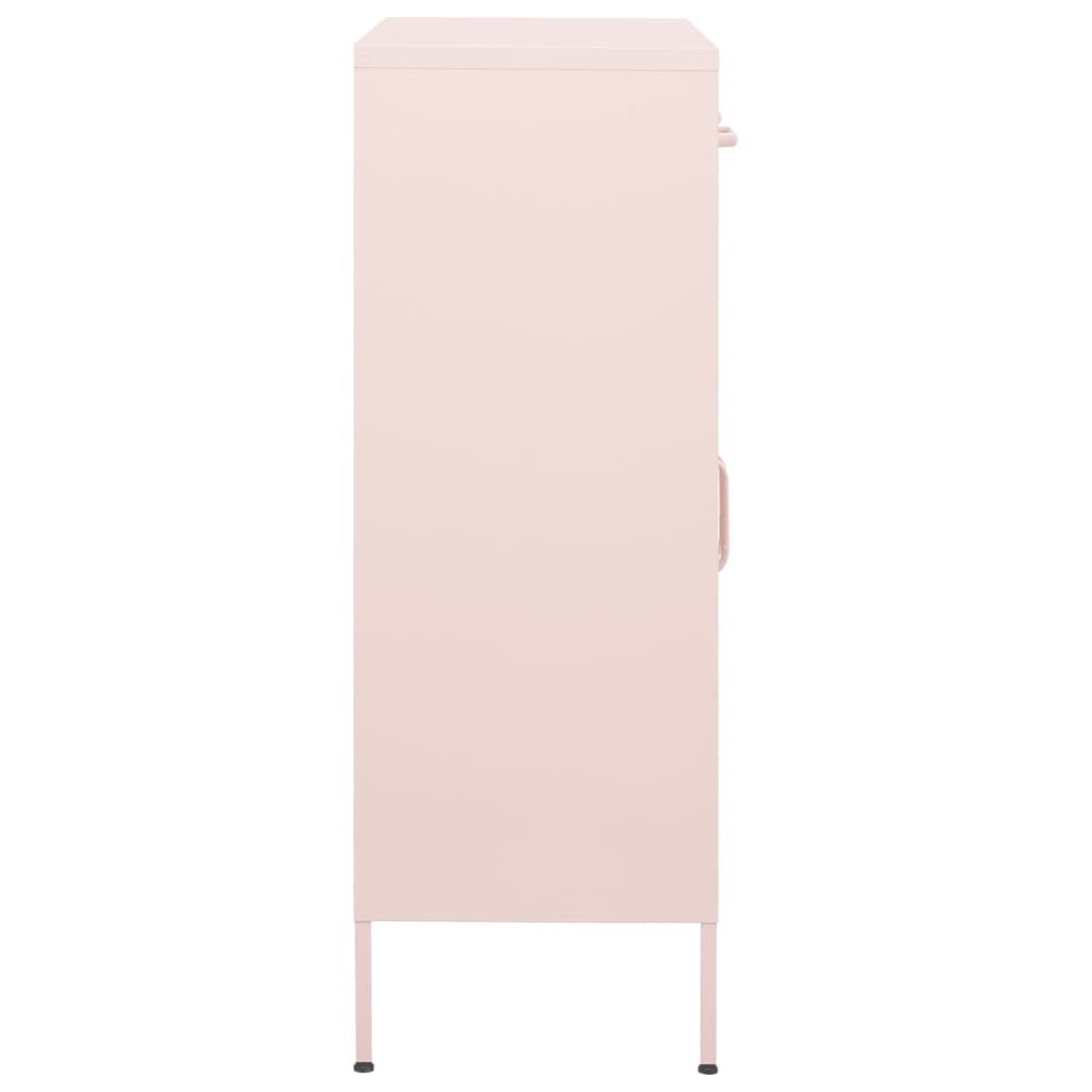 Armoire de rangement Rose 80x35x101,5 cm Acier - XIOS
