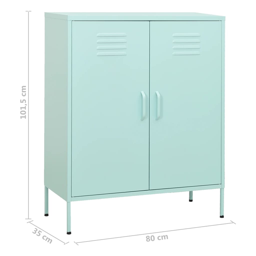 Armoire de rangement Vert menthe 80x35x101,5 cm Acier - XIOS