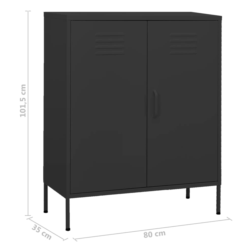 Armoire de rangement Anthracite 80x35x101,5 cm Acier - XIOS