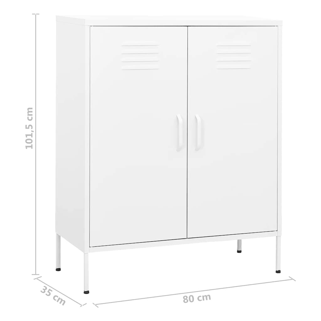 Armoire de rangement Blanc 80x35x101,5 cm Acier - XIOS
