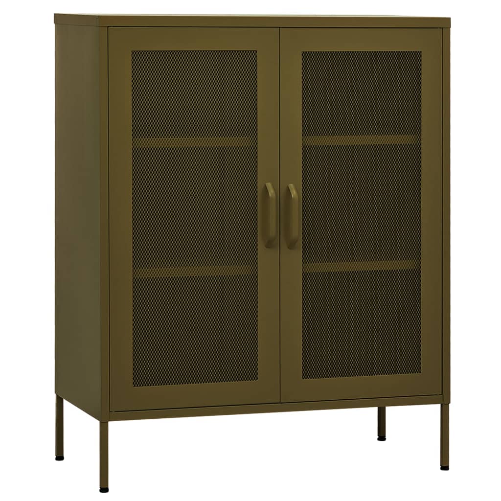 Armoire de rangement Vert olive 80x35x101,5 cm Acier - XIOS