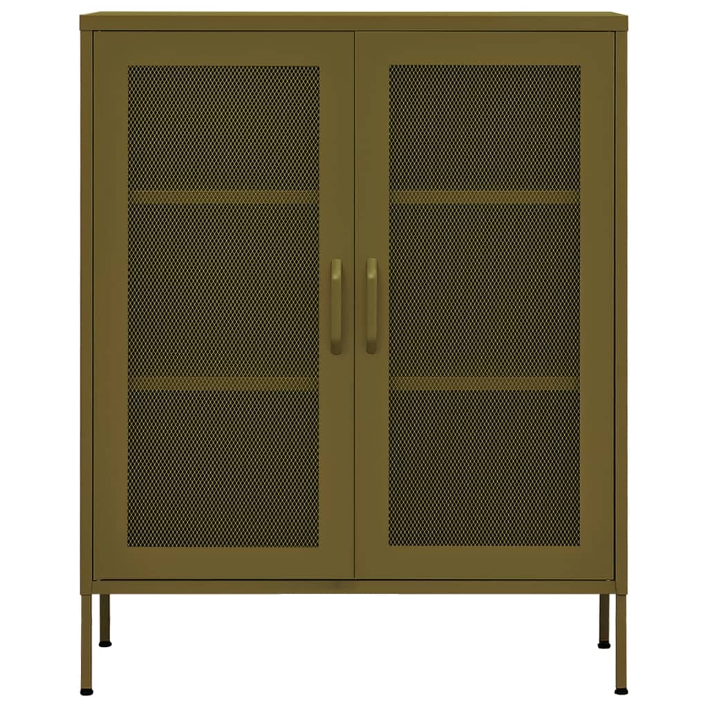 Armoire de rangement Vert olive 80x35x101,5 cm Acier - XIOS