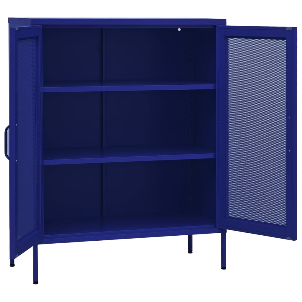 Armoire de rangement Bleu marine 80x35x101,5 cm Acier - XIOS