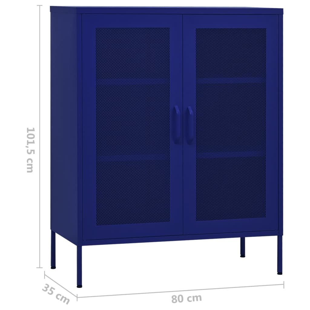 Armoire de rangement Bleu marine 80x35x101,5 cm Acier - XIOS