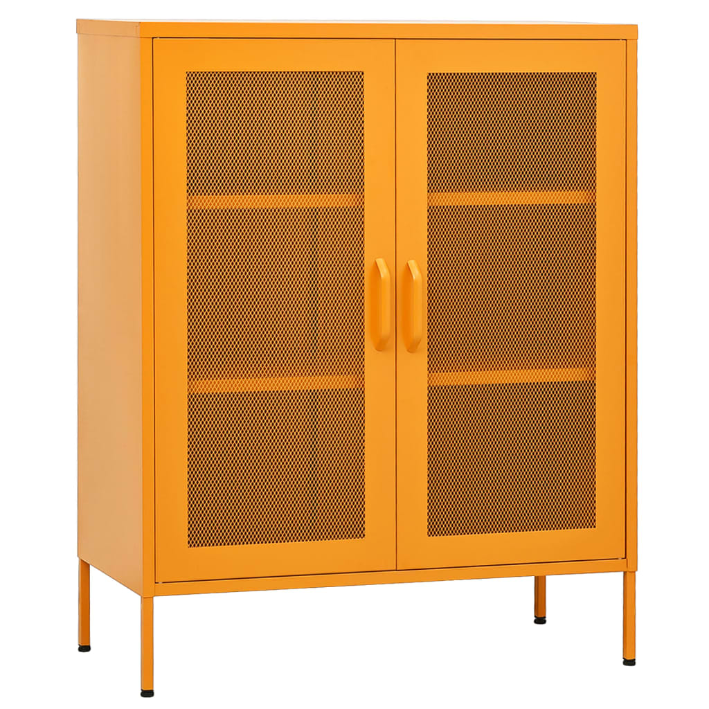 Armoire de rangement Jaune moutarde 80x35x101,5 cm Acier - XIOS