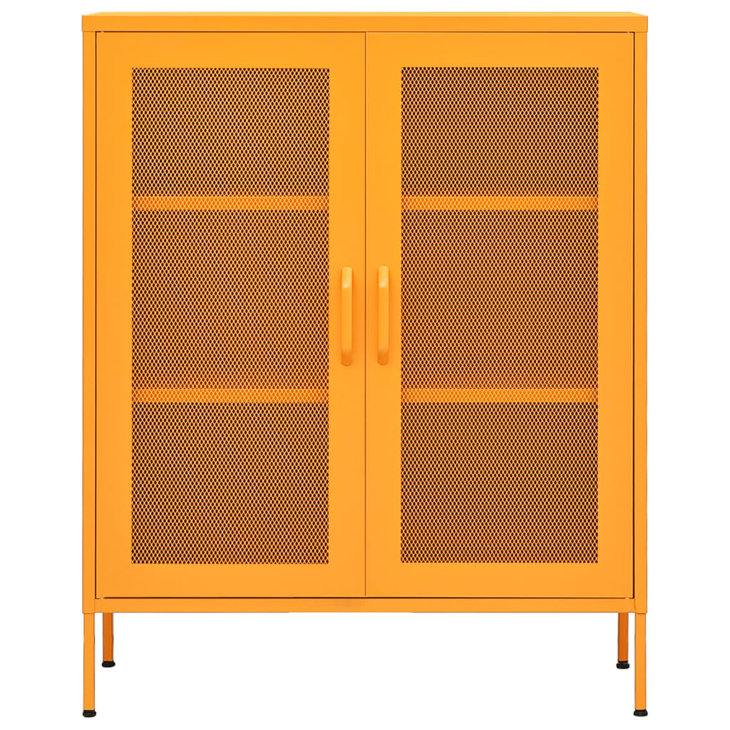 Armoire de rangement Jaune moutarde 80x35x101,5 cm Acier - XIOS