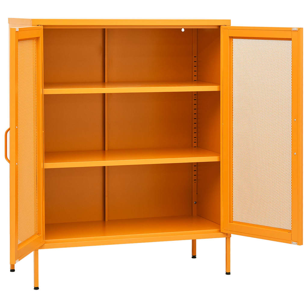 Armoire de rangement Jaune moutarde 80x35x101,5 cm Acier - XIOS