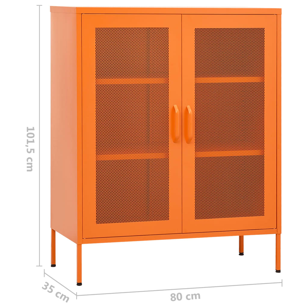 Armoire de rangement Orange 80x35x101,5 cm Acier - XIOS