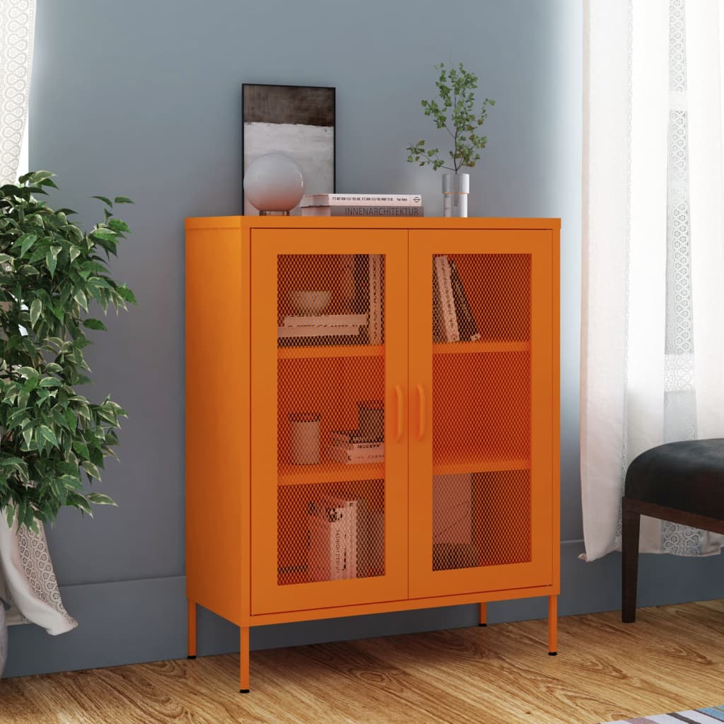 Armoire de rangement Orange 80x35x101,5 cm Acier - XIOS