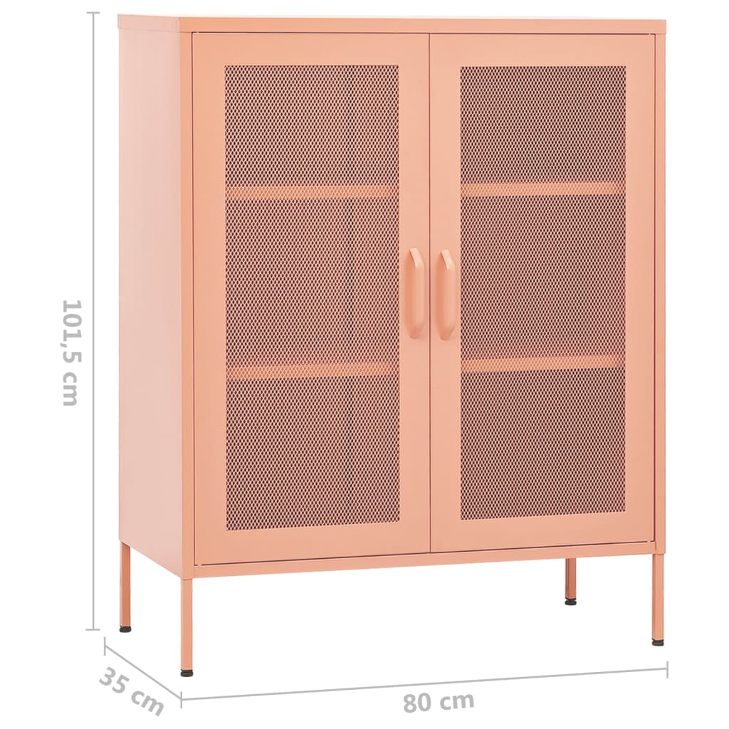 Armoire de rangement Rose 80x35x101,5 cm Acier - XIOS