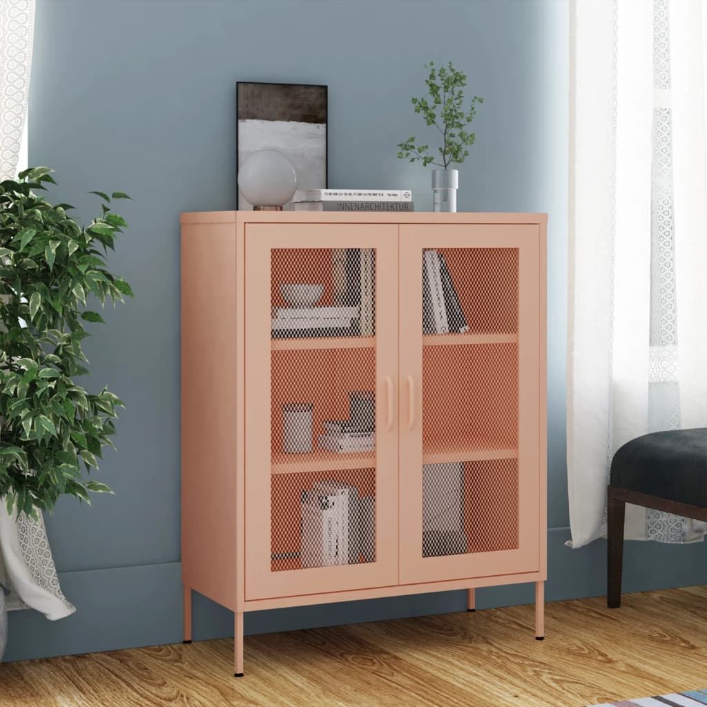 Armoire de rangement Rose 80x35x101,5 cm Acier - XIOS