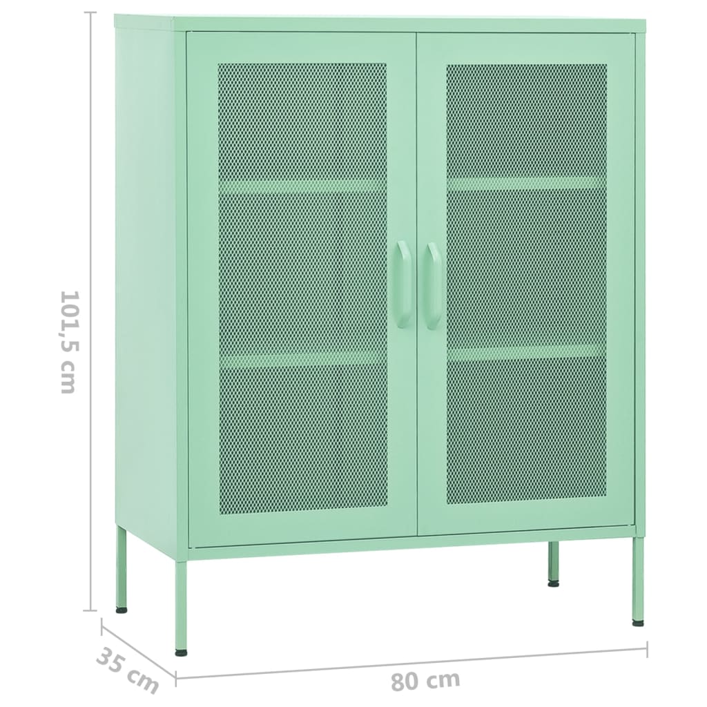 Armoire de rangement Vert menthe 80x35x101,5 cm Acier - XIOS