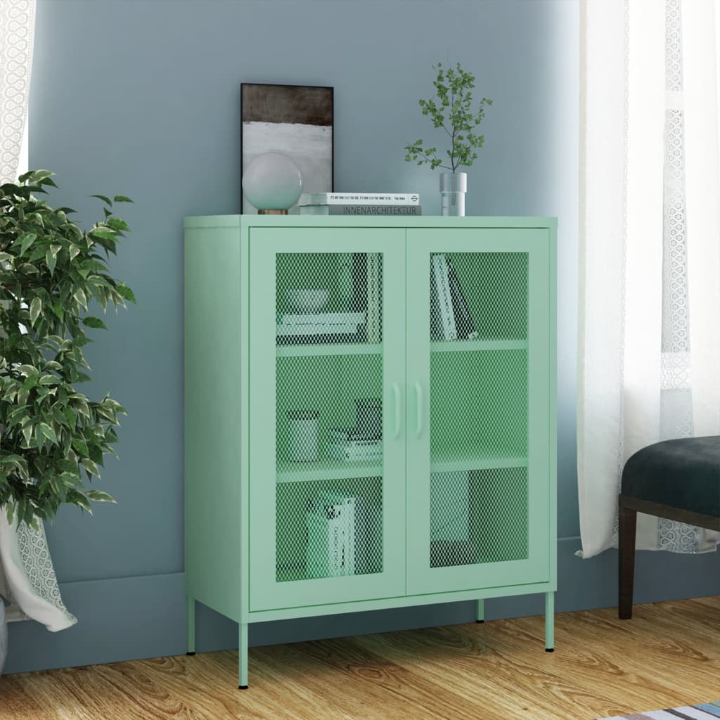 Armoire de rangement Vert menthe 80x35x101,5 cm Acier - XIOS