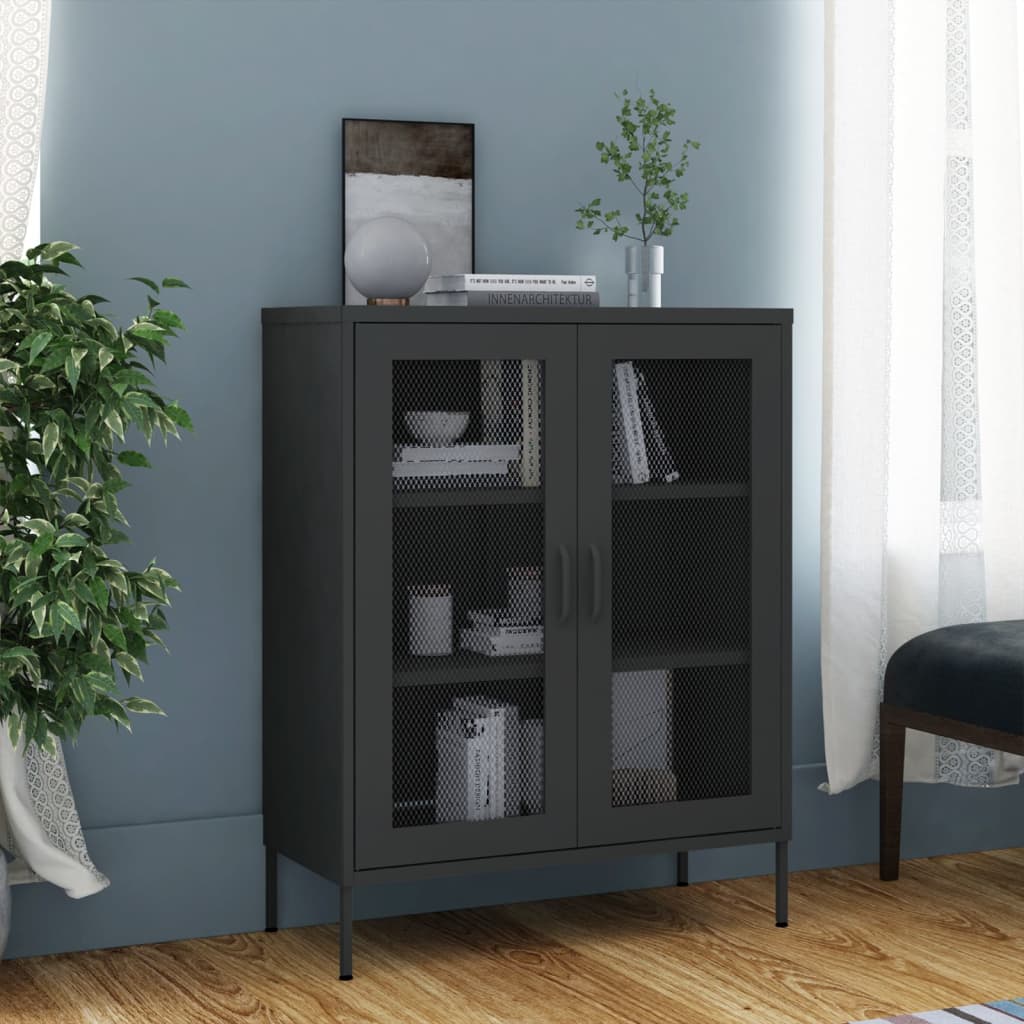 Armoire de rangement Anthracite 80x35x101,5 cm Acier - XIOS