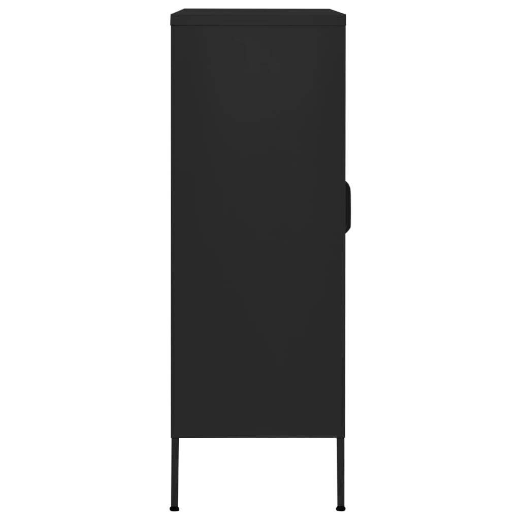 Armoire de rangement Noir 80x35x101,5 cm Acier - XIOS