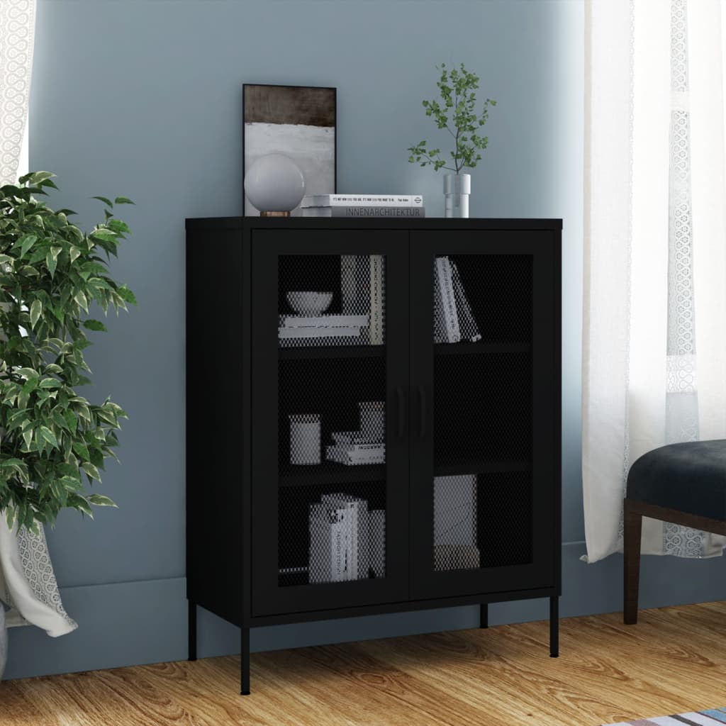Armoire de rangement Noir 80x35x101,5 cm Acier - XIOS