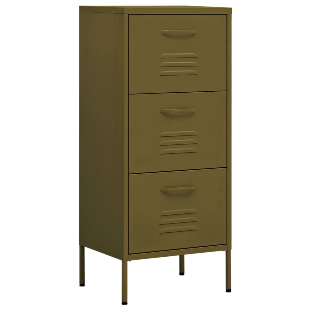 Armoire de rangement Vert olive 42,5x35x101,5 cm Acier - XIOS