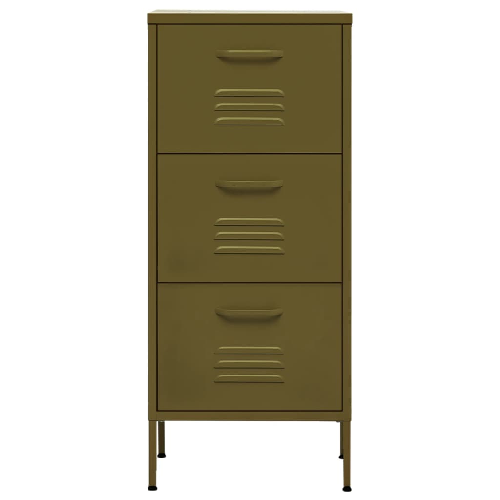Armoire de rangement Vert olive 42,5x35x101,5 cm Acier - XIOS