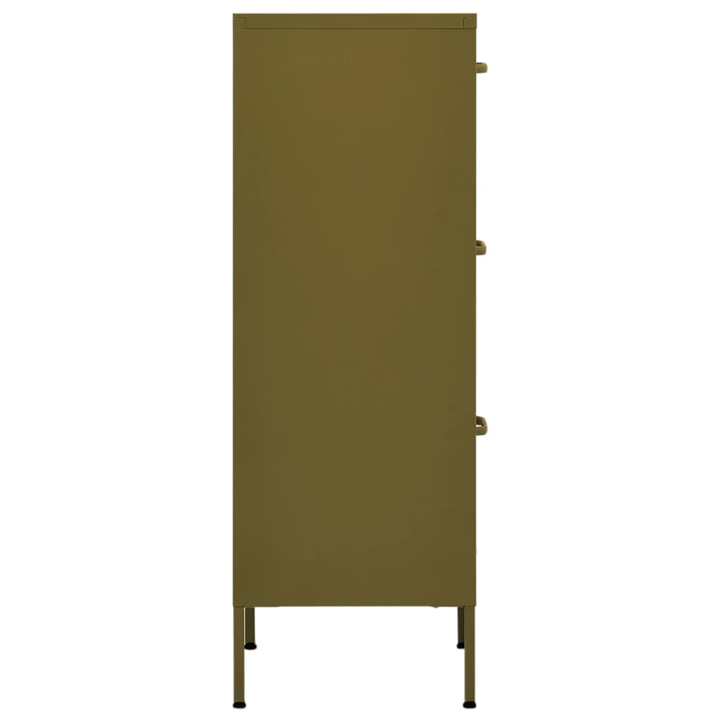 Armoire de rangement Vert olive 42,5x35x101,5 cm Acier - XIOS