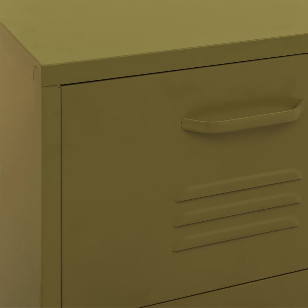 Armoire de rangement Vert olive 42,5x35x101,5 cm Acier - XIOS