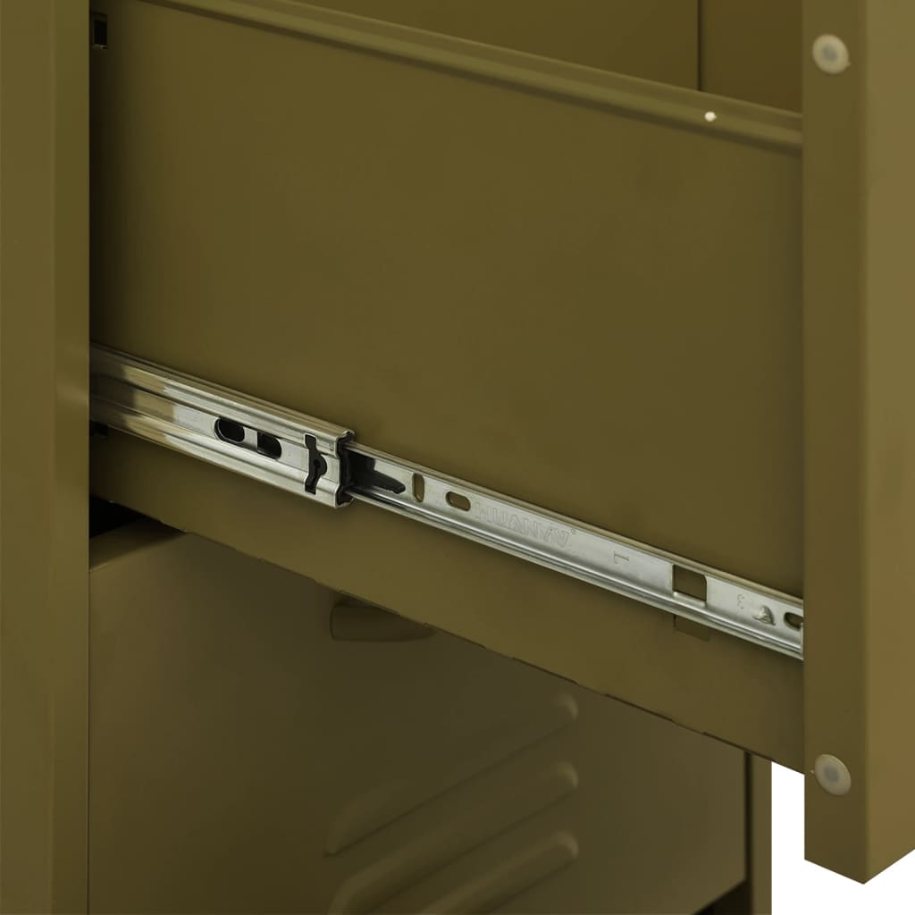 Armoire de rangement Vert olive 42,5x35x101,5 cm Acier - XIOS