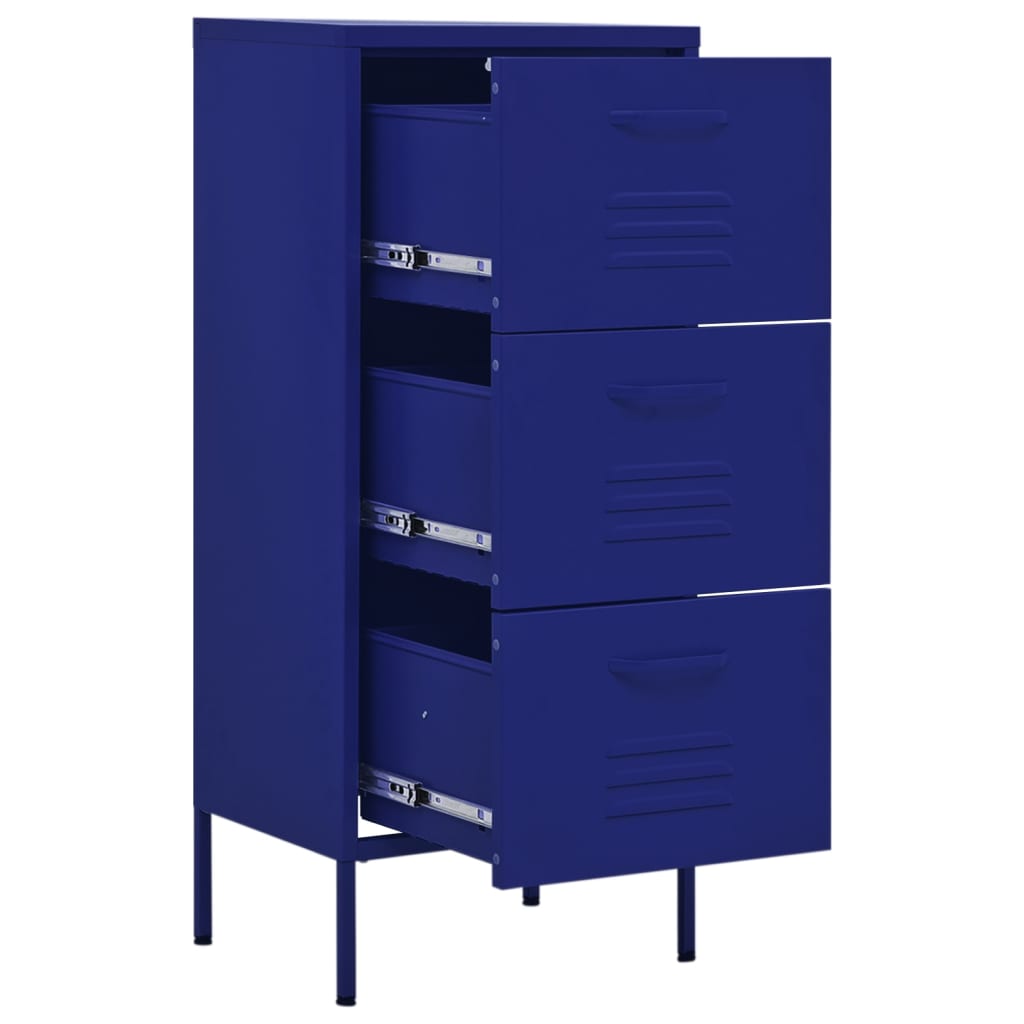 Armoire de rangement Bleu marine 42,5x35x101,5 cm Acier - XIOS