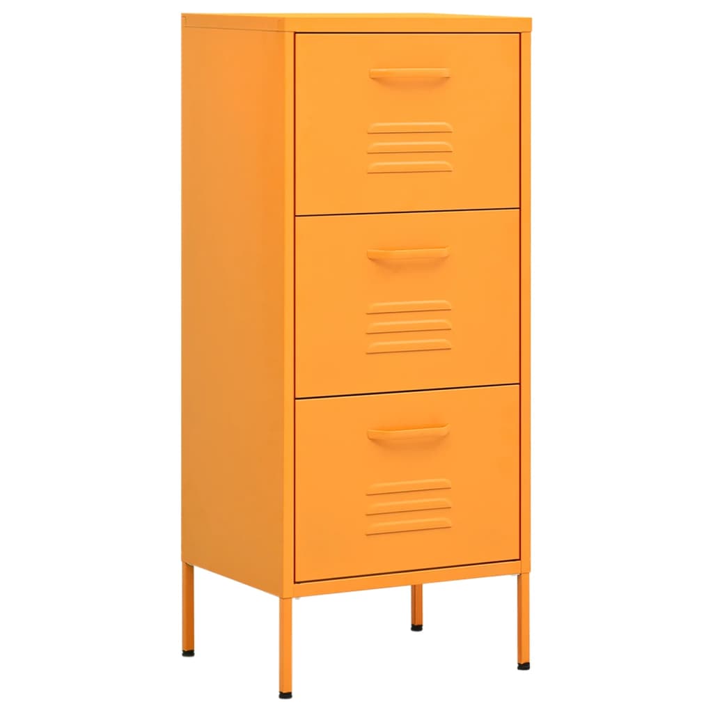 Armoire de rangement Jaune moutarde 42,5x35x101,5 cm Acier - XIOS