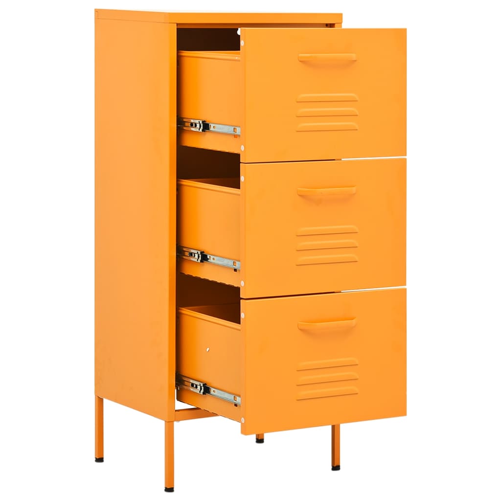 Armoire de rangement Jaune moutarde 42,5x35x101,5 cm Acier - XIOS