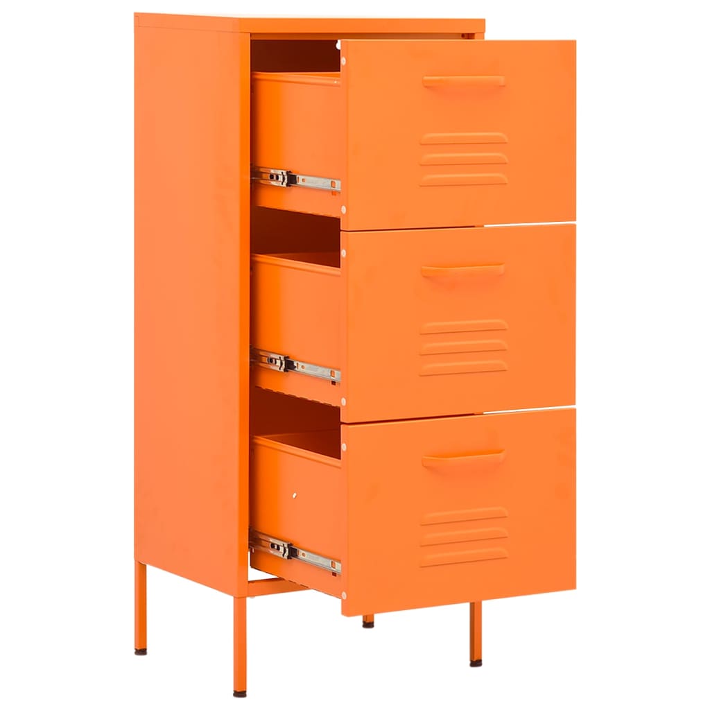 Armoire de rangement Orange 42,5x35x101,5 cm Acier - XIOS