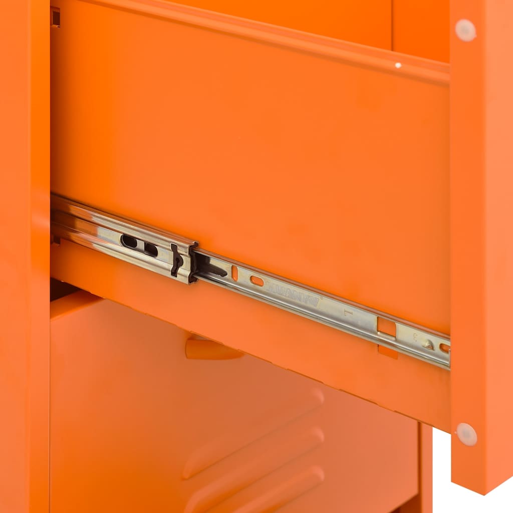 Armoire de rangement Orange 42,5x35x101,5 cm Acier - XIOS