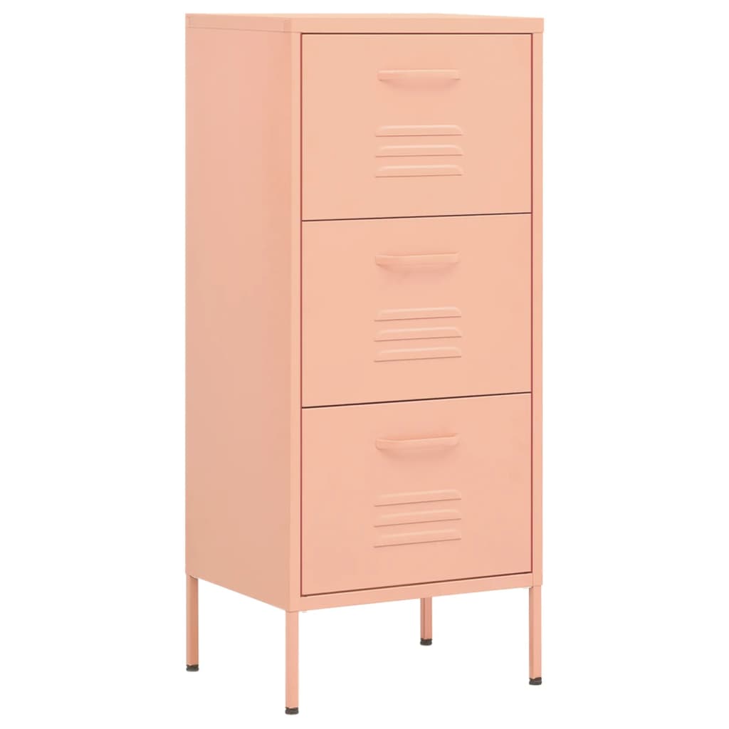 Armoire de rangement Rose 42,5x35x101,5 cm Acier - XIOS