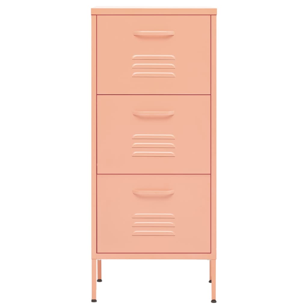 Armoire de rangement Rose 42,5x35x101,5 cm Acier - XIOS