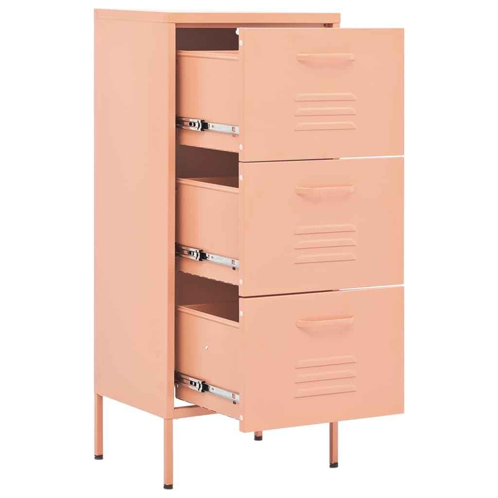 Armoire de rangement Rose 42,5x35x101,5 cm Acier - XIOS